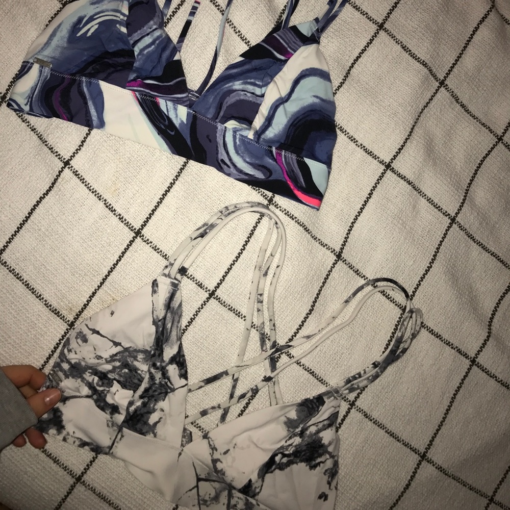 VS Pink marble bralettes